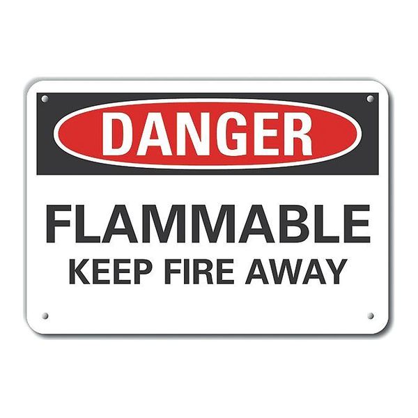 Danger Sign, 7 in H, 10 in W, Plastic, Vertical Rectangle, English, LCU4-0472-NP_10X7