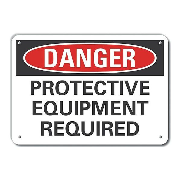 Decal, Danger Protective, Plastic, 10 x 7
