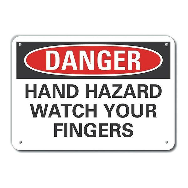 Reflective  Machine & Operation Danger Sign, 7 in Height, 10 in Width, Aluminum, Vertical Rectangle