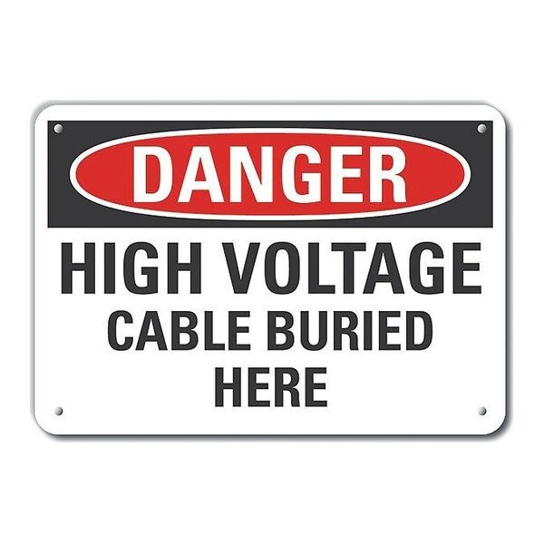 Refl Alum Danger High Voltage, 10