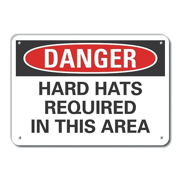 Decal, Plastic, Danger Hard Hats, 14 x 10