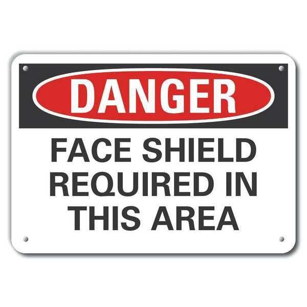 Alum Danger Face Shield, 10