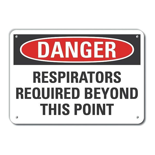 Decal, Plastic, Danger Respirators, 10 x 7