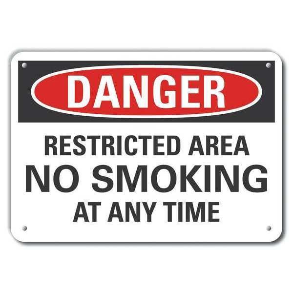 Plastic No Smoking Danger Sign, 10