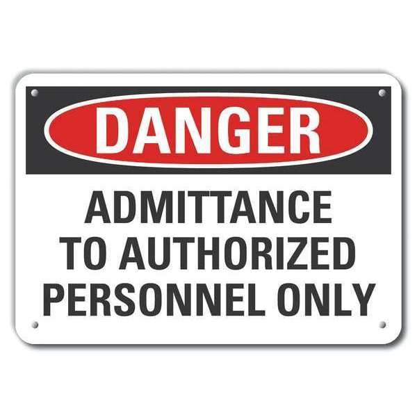 Decal, Danger Admittance To, 14x10