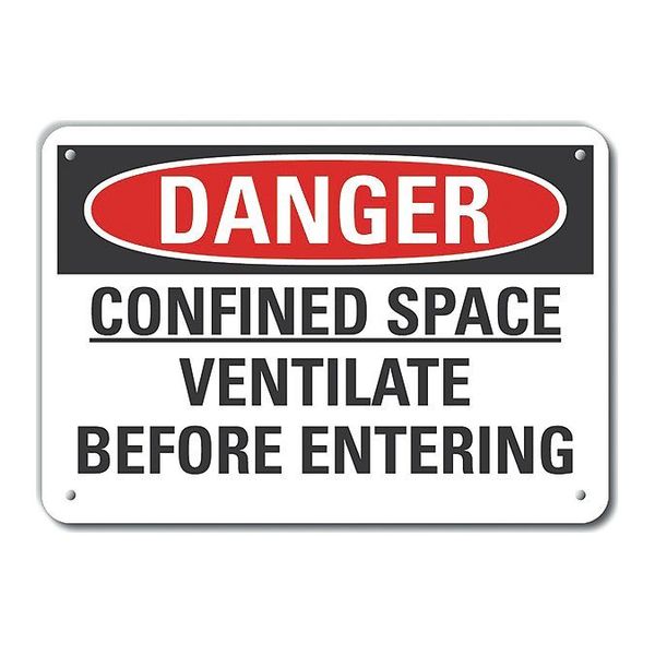 Refl Alum Danger Confined, 10