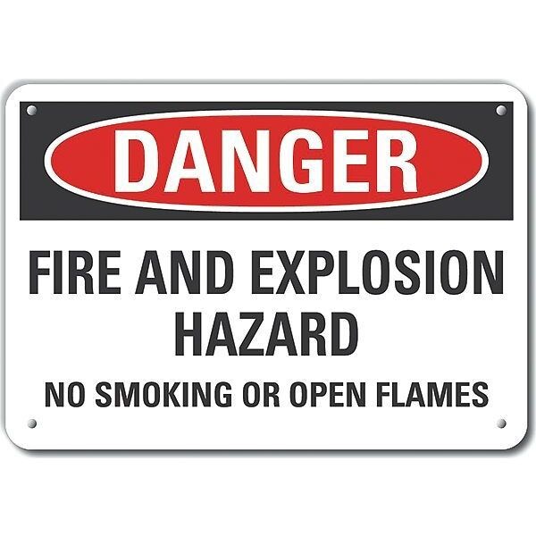 Reflective No Smoking Danger Sign, 10