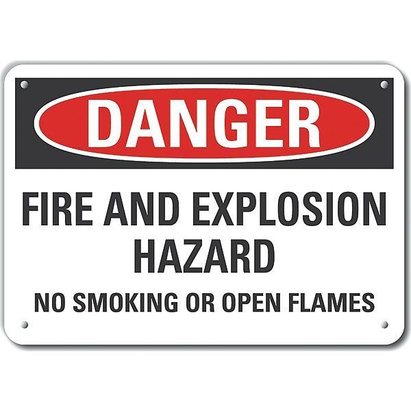 Reflective No Smoking Danger Sign, 7
