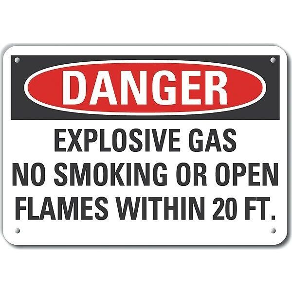 Reflective No Smoking Danger Sign, 10