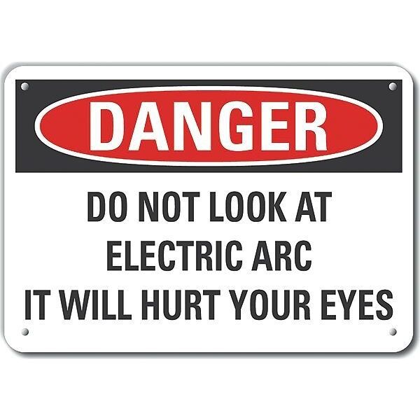 Decal, Danger Do Not Look At, 10 x 7