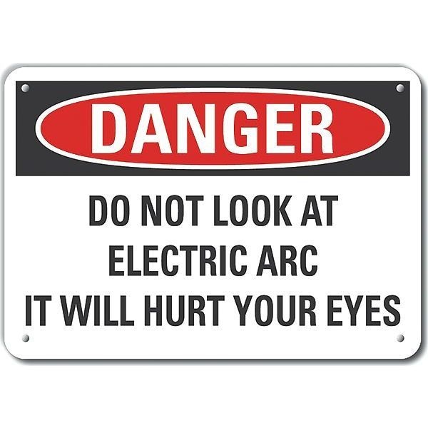 Decal, Danger Do Not Look, 14 x 10