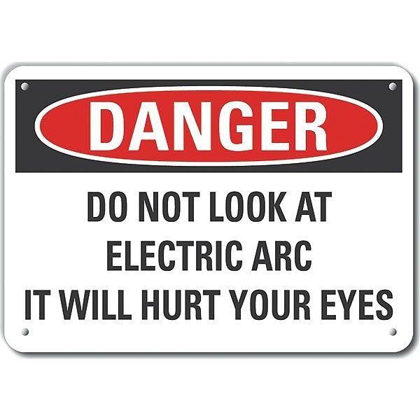 Decal, Danger Do Not Look At, 14x10