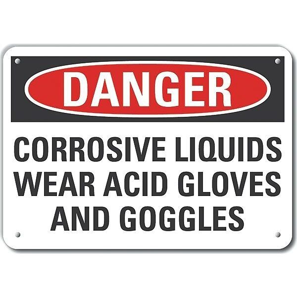Decal, Danger Corrosive Liquids, 10x7