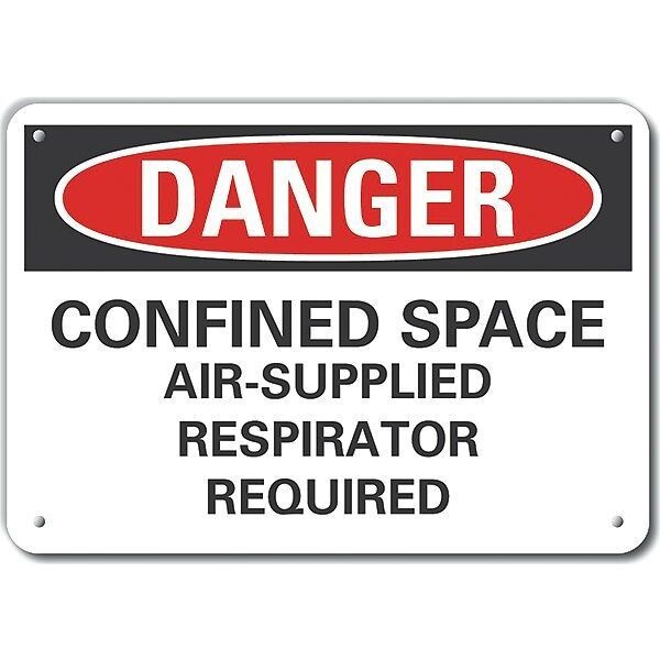 Decal, Danger Confined Space, 10 x 7