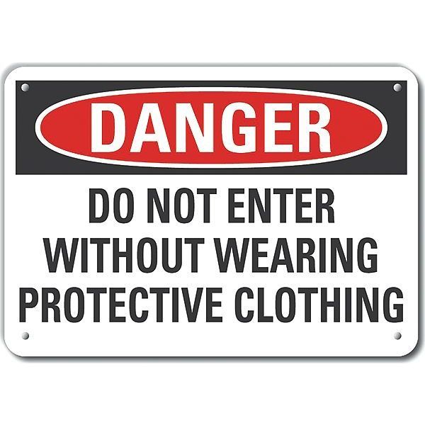 Decal, Danger Do Not Enter, Plastic, 10x7