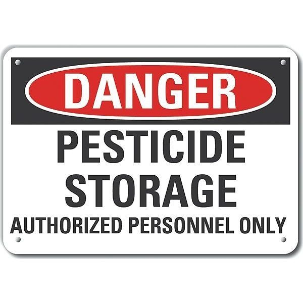 Danger Sign, 10 in H, 14 in W, Horizontal Rectangle, English, LCU4-0607-NA_14X10