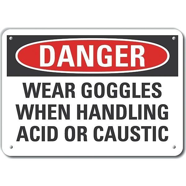 Decal, Danger Wear Goggles When, 10 x 7