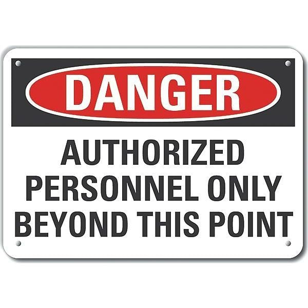Decal, Plastic, Danger Authorized, 10 x 7