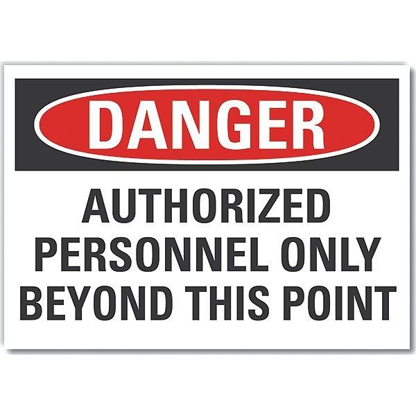 Decal, Danger Authorized Personnel, 7 x 5