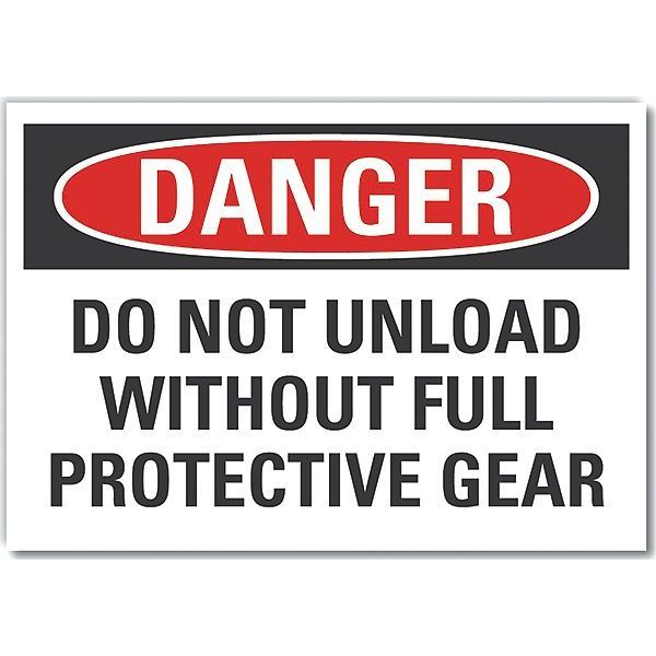 Decal, Danger Do Not Unload, 7 x 5