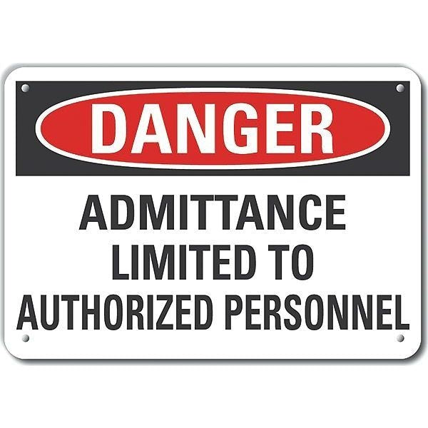 Decal, Danger Admittance Limited, 14 x 10