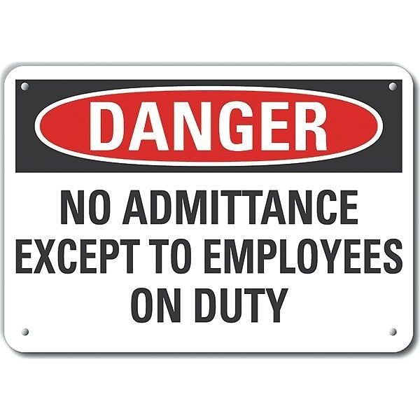 Decal, Danger No, Reflective, 14 x 10