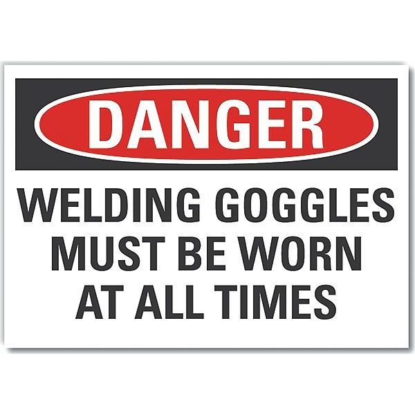 Decal, Reflective, Danger Welding, 7 x 5