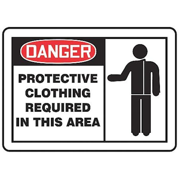 Safety Label, 3-1/2 In. H, 5 In. W, PK5, LPPE004VSP