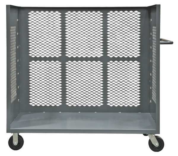 3 Sided Mesh Truck, 2000 lb., 57 In.H, Gray
