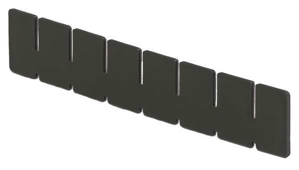 Plastic Divider, Black, 9 5/8 in L, Not Applicable W, 2 in H