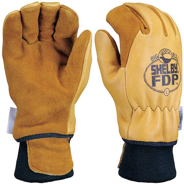 Firefighters Gloves, S, Elkhide Lthr, PR