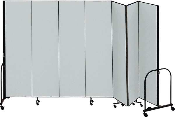 Partition, 13 Ft 1 In W x6 Ft 8 In H, Gray