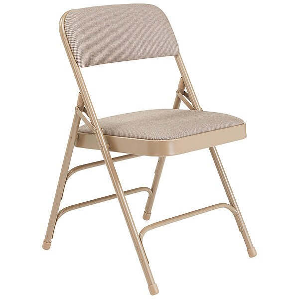 Folding Chair, Beige, 18-3/4 In., PK4