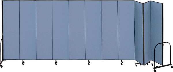 Partition, 20 Ft 5 In W x6 Ft 8 In H, Blue