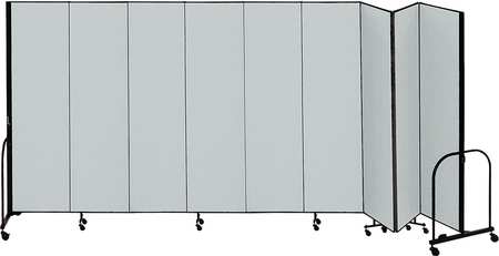Partition, 16 Ft 9 In W x7 Ft 4 In H, Gray