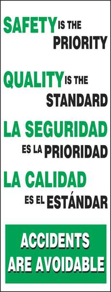 Safety Record Signs, 74 x 28In, Vinyl