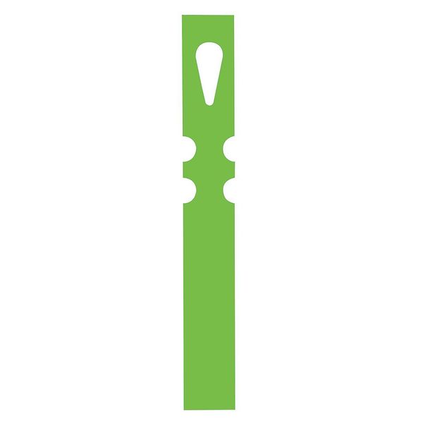 Blk Tag, 7-1/2x1 In, Grn, Rect, Paper, PK1000