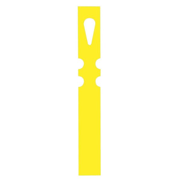 Blk Tag, 7-1/2x1 In, Yel, Rect, Paper, PK1000