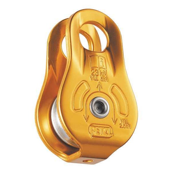 Pulley with Fixed Point, Aluminum, Yellow