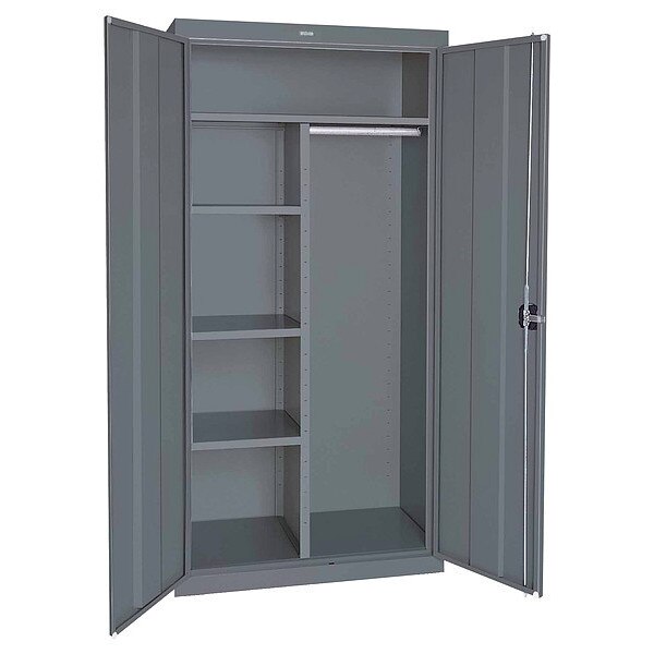 20/22 ga. Steel Storage Cabinet, 46 in W, 72 in H, Stationary