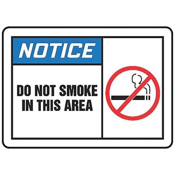 Safety Label, 3 1/2 in H, 5 in W, Vinyl, Horizontal Rectangle, English, LSMK803VSP