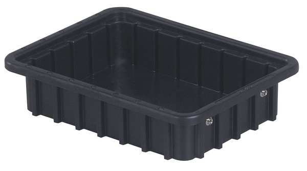 Divider Box, Black, Polypropylene, 10 3/4 in L, 8 3/8 in W, 2 1/2 in H, 0.07 cu ft Volume Capacity