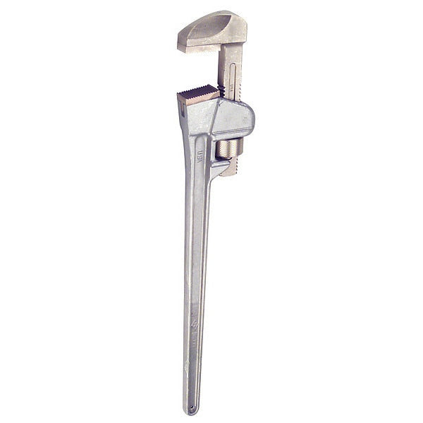 48 in L 7 9/16 in Cap. Aluminum Straight Pipe Wrench