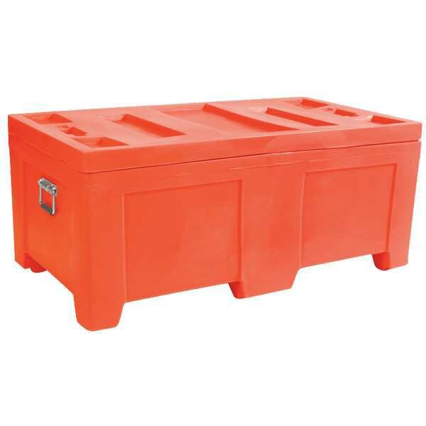 Orange Bulk Container, Plastic, 16.5 cu ft Volume Capacity