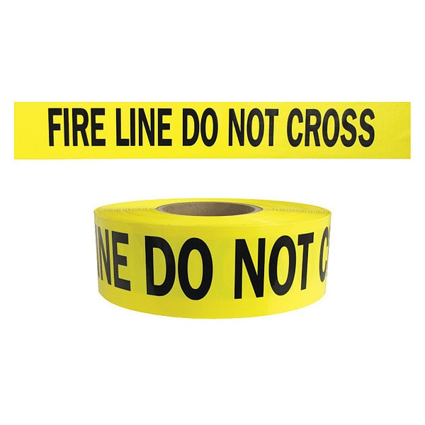 Barricade Tape, Yellow/Black, 1000ft x 3In