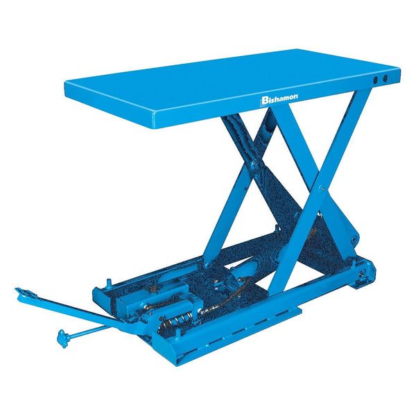 Scissor Lift Table, Foot Control, 1650 lb. Cap, 20