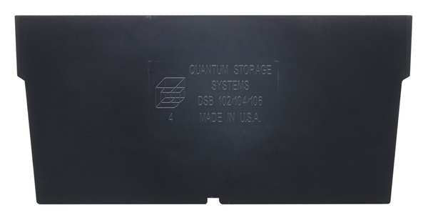 Plastic Divider, Black, 5 1/2 in L, 3 1/4 in W, 4 in H