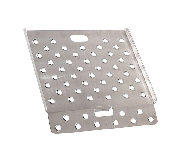 Curb Ramp, Aluminum, 22 In. W, 24 In. L, Color: Silver
