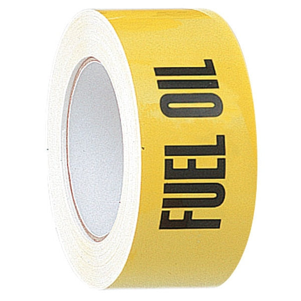 Pipe Marker, Fuel Oil, Yellow, 2X90FT FUEL OIL