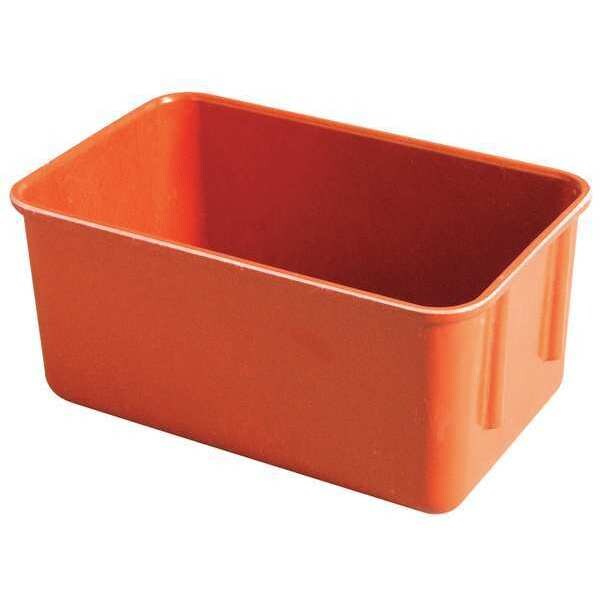 Nesting Container, Red, Fiberglass Reinforced Composite, 9 3/4 in L, 6 1/8 in W, 4 1/2 in H
